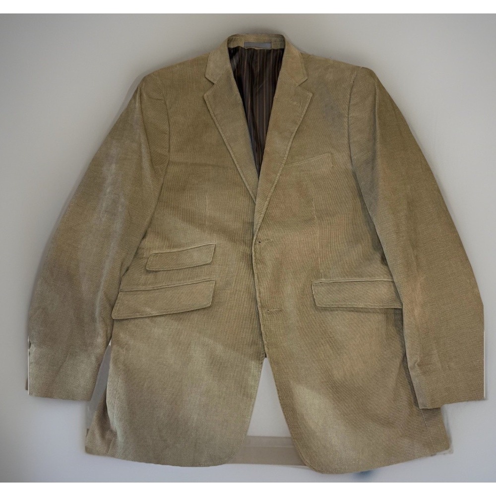 Madison Corduroy Brown 2-Button Blazer Jacket Mens Size 38R 3 Pocket Sport Coat